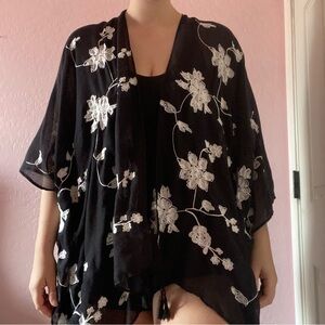 Black and White Kimono